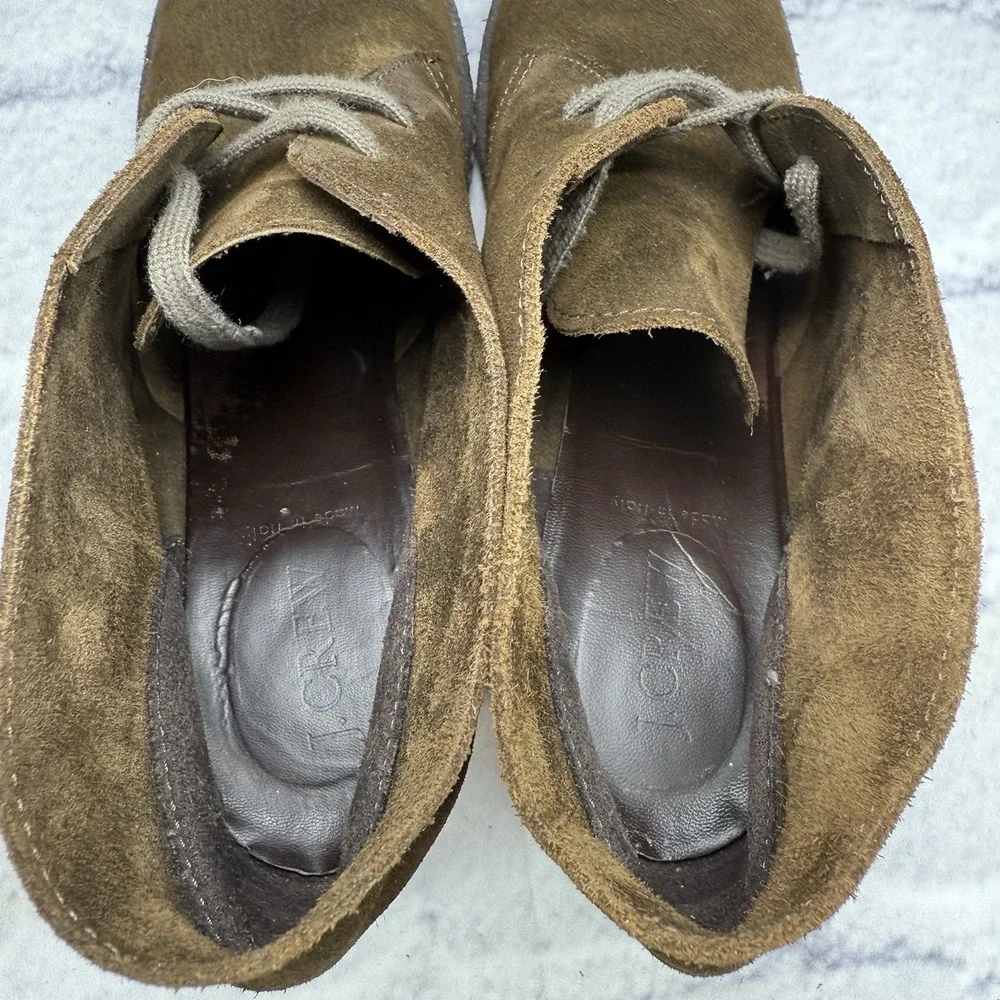 J.Crew‎ Boots Women's 11 MacAlister Suede Wedge Olive Casual Lace Up 28671